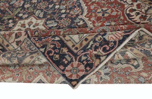 6.8x10.2 Ft Vintage Handmade Wool Area Rug. One Of A Kind Turkish Carpet photo for sale