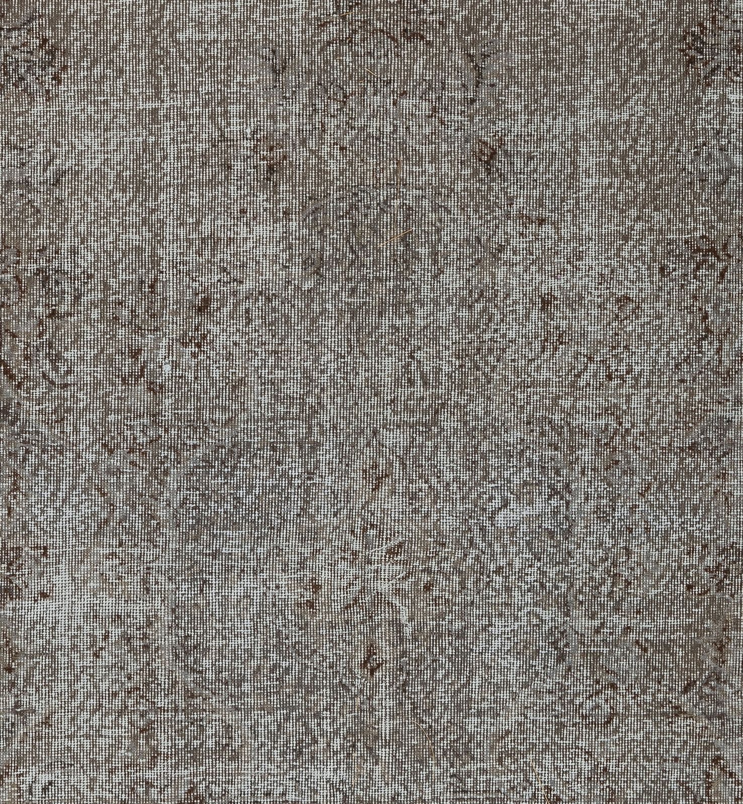 6.3x8.2 Ft Mid Century Area Rug Overdyed In Gray, Handknotted In Turkey photo 476.0