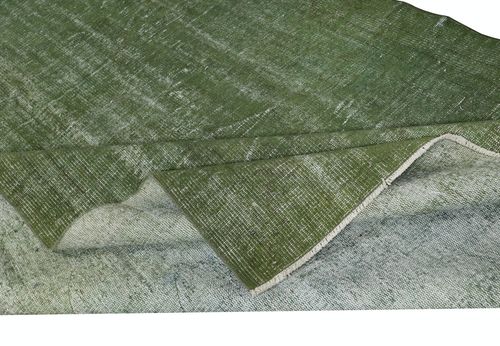 6x9.6 Ft Contemporary Area Rug In Green. Hand Knotted In Turkey photo for sale