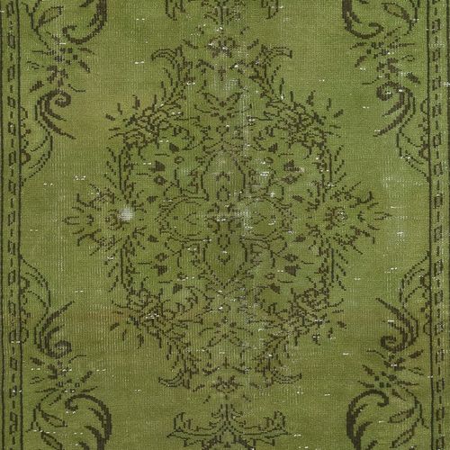 4.7x9.8 Ft Green Color Modern Rug With Medallion Design. Hand Knotted In Turkey photo 392.0