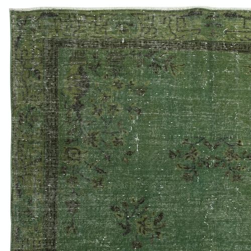 6x9.2 Ft Contemporary Handmade Turkish Wool Area Rug In Green photo Textiles