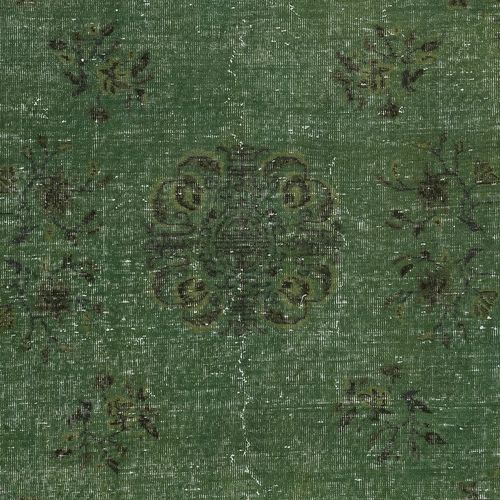 6x9.2 Ft Contemporary Handmade Turkish Wool Area Rug In Green photo 478.0