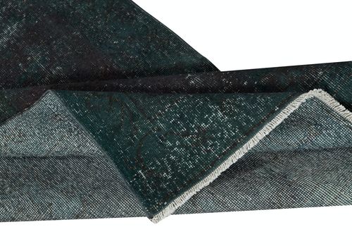 3.7x7 Ft Contemporary Accent Rug In Dark Green. Hand Knotted In Turkey photo for sale