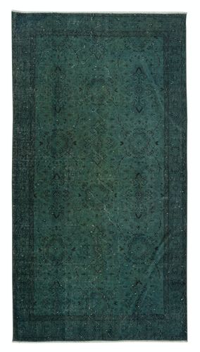 3.7x7 Ft Dark Green Handmade Accent Rug From Turkey. Great 4 Modern Interiors