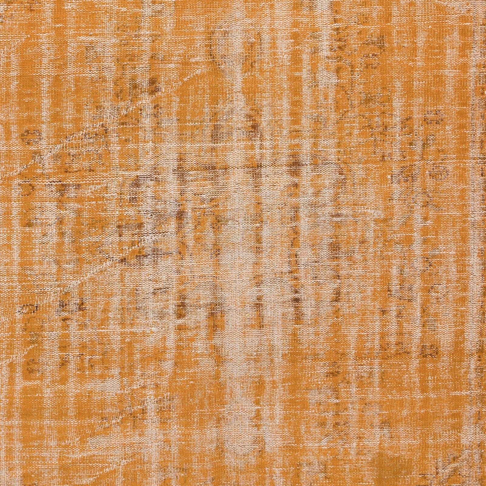 6x9 Ft Orange Area Rug From Turkey, Hand Knotted Contemporary Carpet photo 465.0