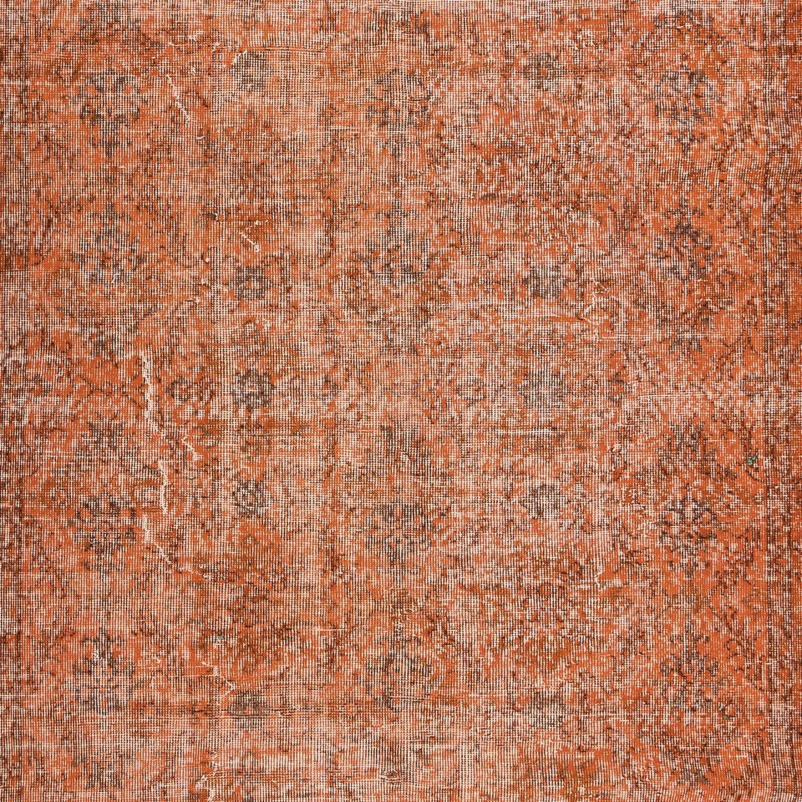 5.8x9.5 Ft Orange Over Dyed Handmade Turkish Rug For Modern Home & Office Decor photo 469.0