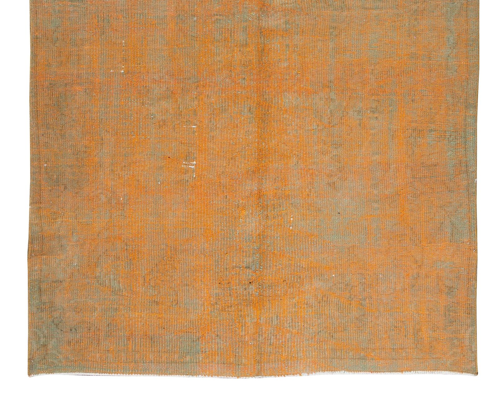 5x8.7 Ft Handmade Anatolian Rug Over Dyed In Orange For Contemporary Interiors photo 456.0