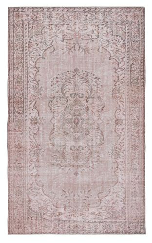 6x10 Ft Modern Area Rug In Light Pink, Handwoven And Handknotted In Turkey