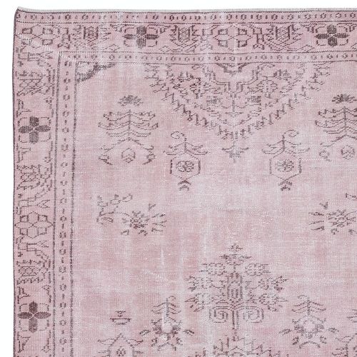 5.4x10 Ft Modern Area Rug In Light Pink, Handwoven And Handknotted In Turkey photo Textiles