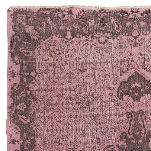 6.5x10 Ft Pink Color Handmade Wool Area Rug From Turkey. Great 4 Modern Interior photo Textiles