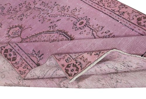 5x8 Ft Modern Pink Color Overdyed Rug. Handmade Turkish Rug. Bohemian Home Decor photo for sale