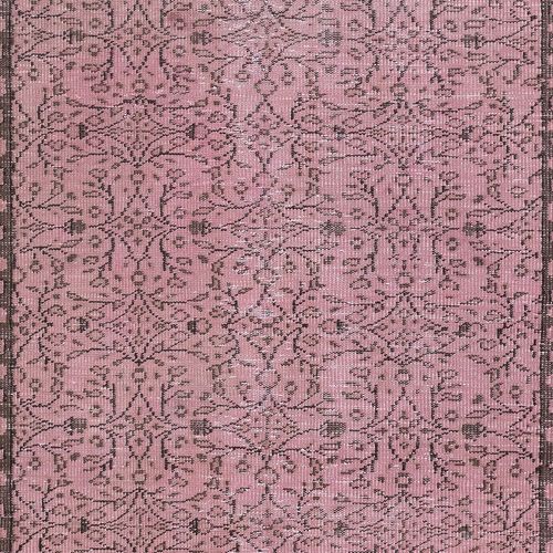 4.8x8.6 Ft Hand Made Floral Design Wool Rug From Turkey. Pink Color Area Rug photo 389.0