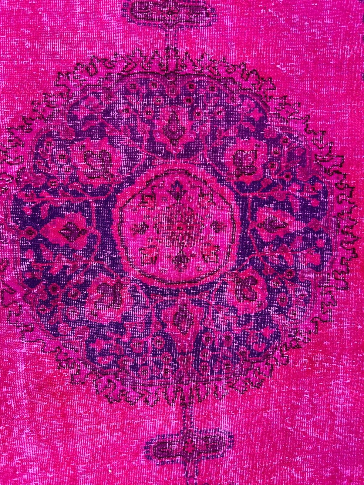 photo buy 6.5x10.5 Ft Modern Handmade Turkish Area Rug In Fuchsia Pink, Living Room Carpet