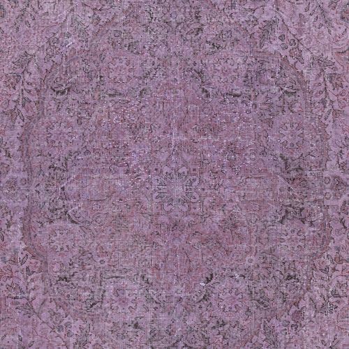 7.5x12.2 Ft Modern Wool Area Rug, Hand Made In Turkey, Purple Large Carpet photo 1425.0
