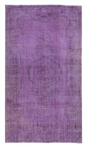 5x8.8 Ft Contemporary Hand Knotted Turkish Wool Area Rug In Purple Color