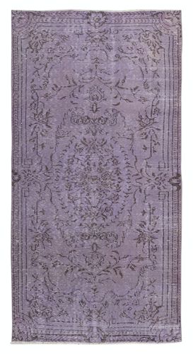 4.6x9 Ft Mauve Purple Color Area Rug, Home Decor Handmade Turkish Floor Rug