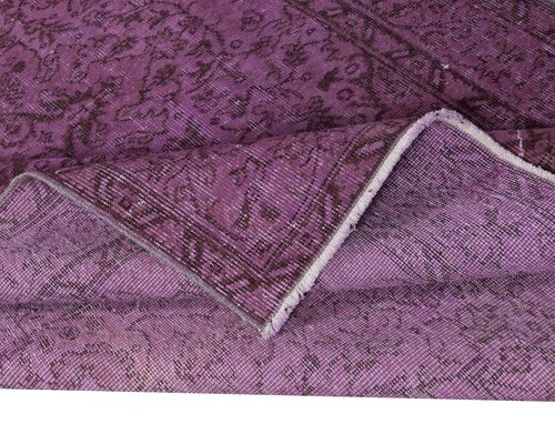 5.4x8.8 Ft Purple Color Handmade Area Rug From Turkey, Great 4 Modern Interiors photo for sale