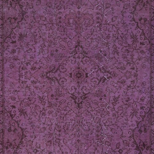 5.4x8.8 Ft Purple Color Handmade Area Rug From Turkey, Great 4 Modern Interiors photo 609.0