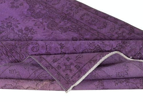 5x9.8 Ft Contemporary Area Rug In Purple, Hand Knotted In Turkey photo for sale