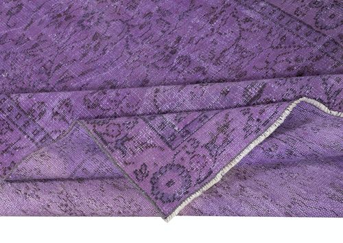 5.2x8.4 Ft Handmade Anti Bacterial Area Rug, Purple Color Handmade Turkish Rug photo for sale
