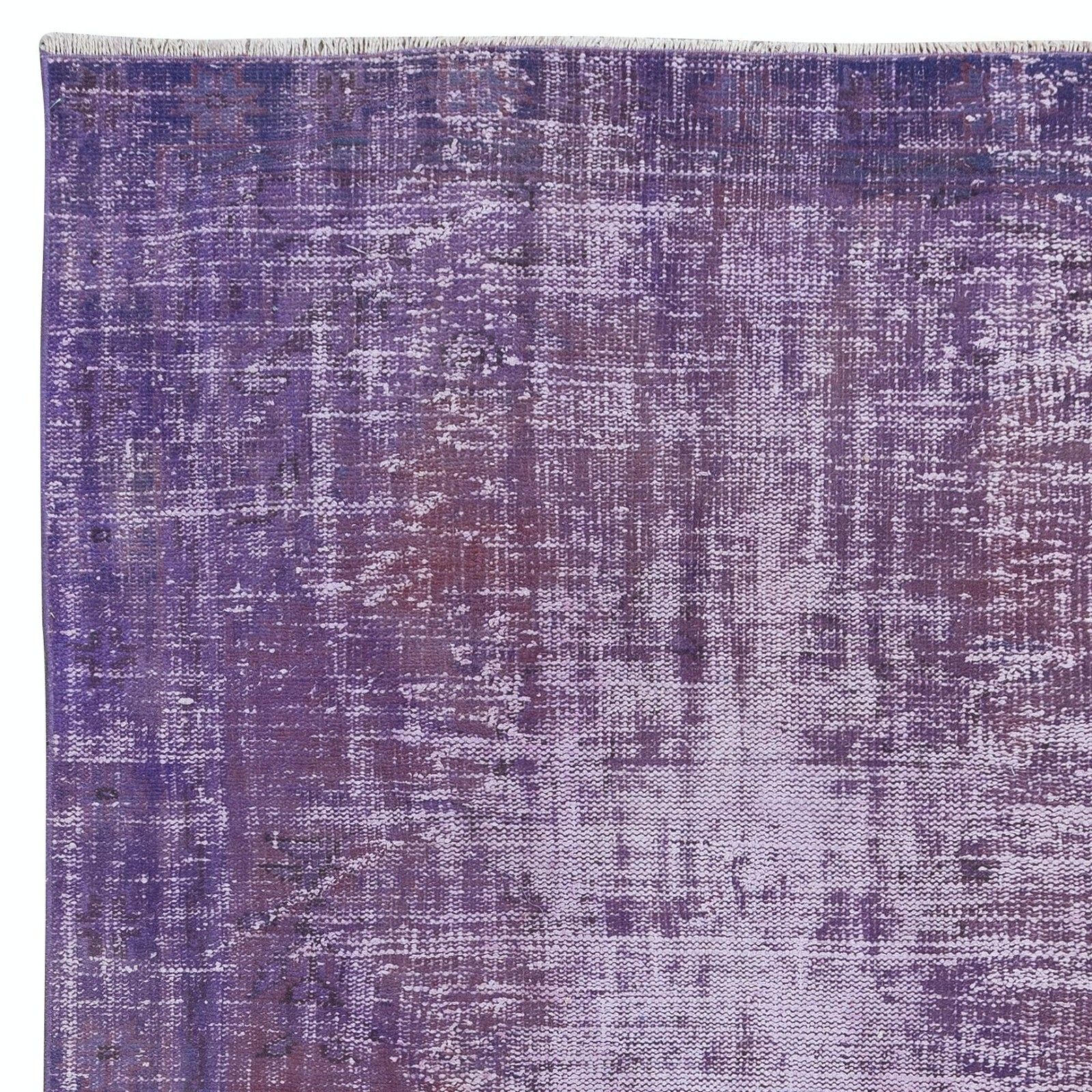 5.5x8.4 Ft Rustic Turkish Sparta Area Rug In Orchid Purple. Handmade Carpet photo Textiles