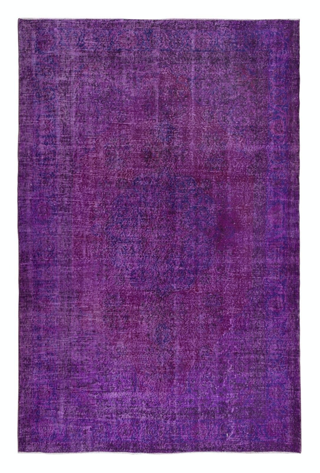 7x10.2 Ft Contemporary Handmade Turkish Area Rug In Purple & Violet Colors