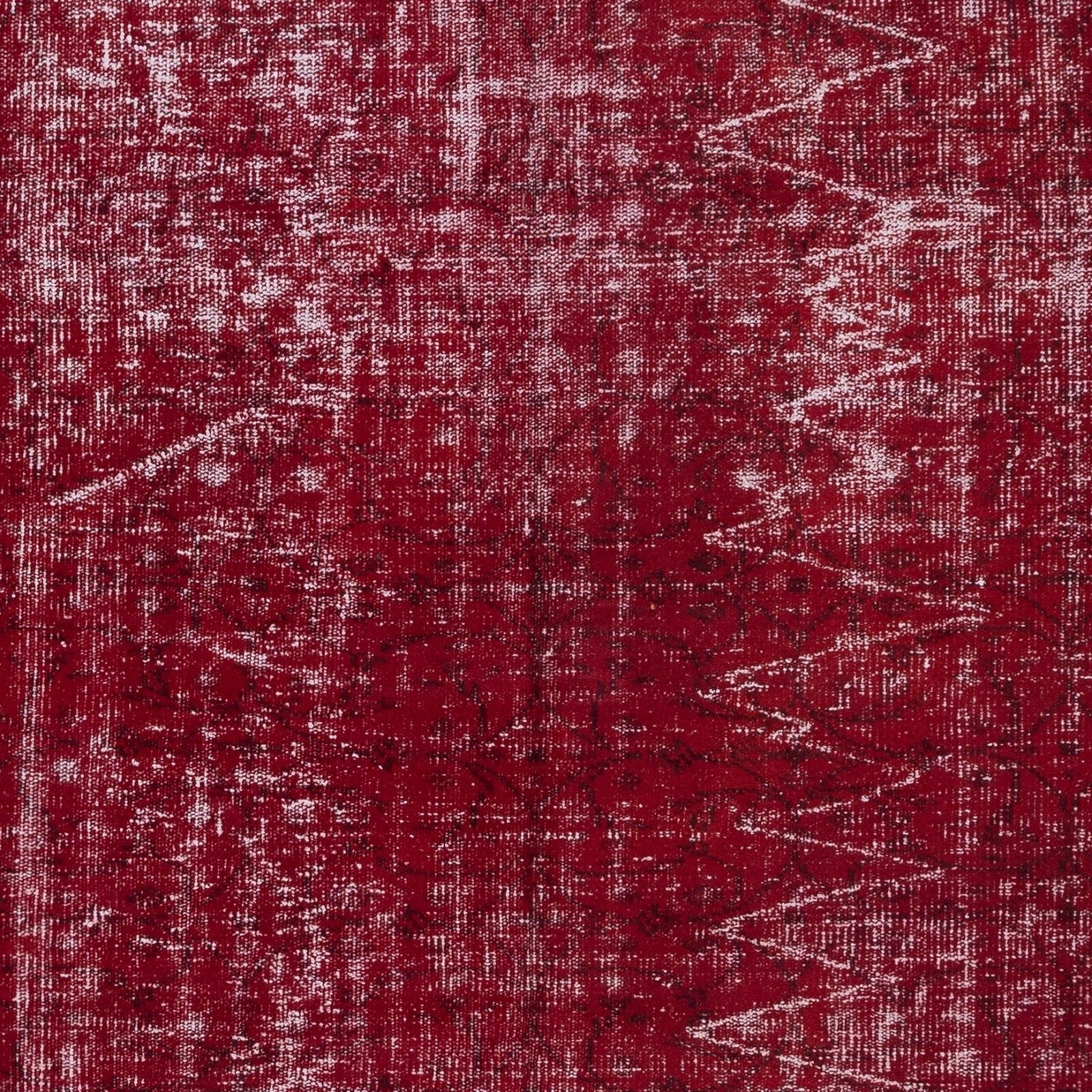 6x9 Ft Modern & Contemporary Rug In Dark Red, Handmade Turkish Wool Carpet photo 378.0