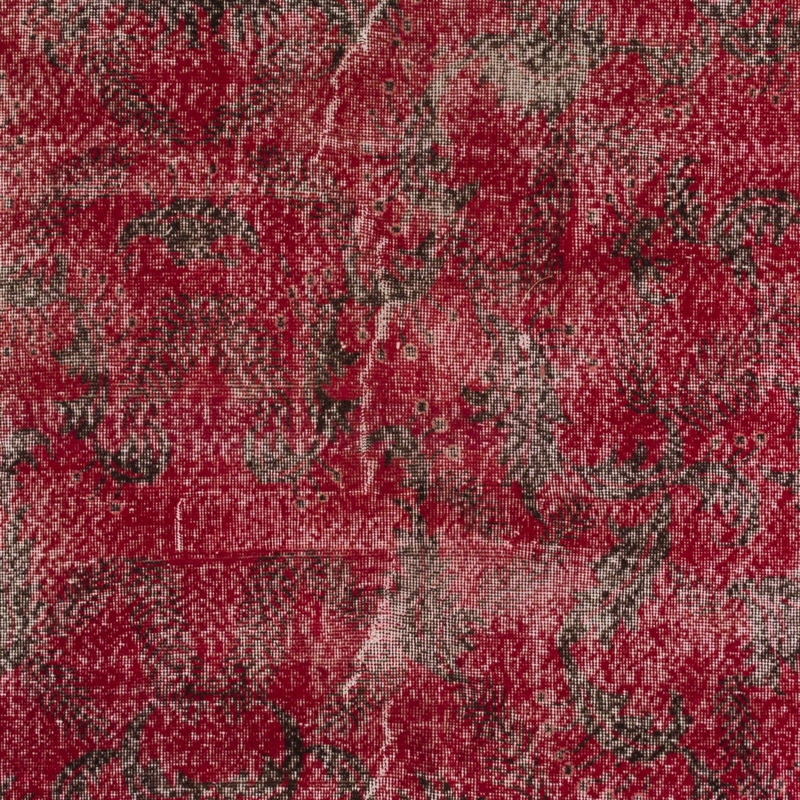 5.4x8 Ft Mid Century Modern Red Turkish Rug Designed By Zeki Muren photo furniture