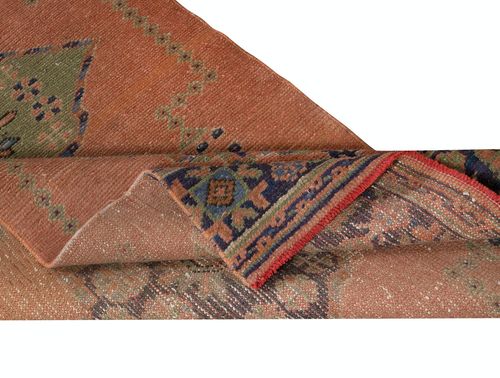 3x11.7 Ft 1960s Runner Rug For Kitchen. Handmade Hallway Rug. Turkish Stair Rug photo for sale