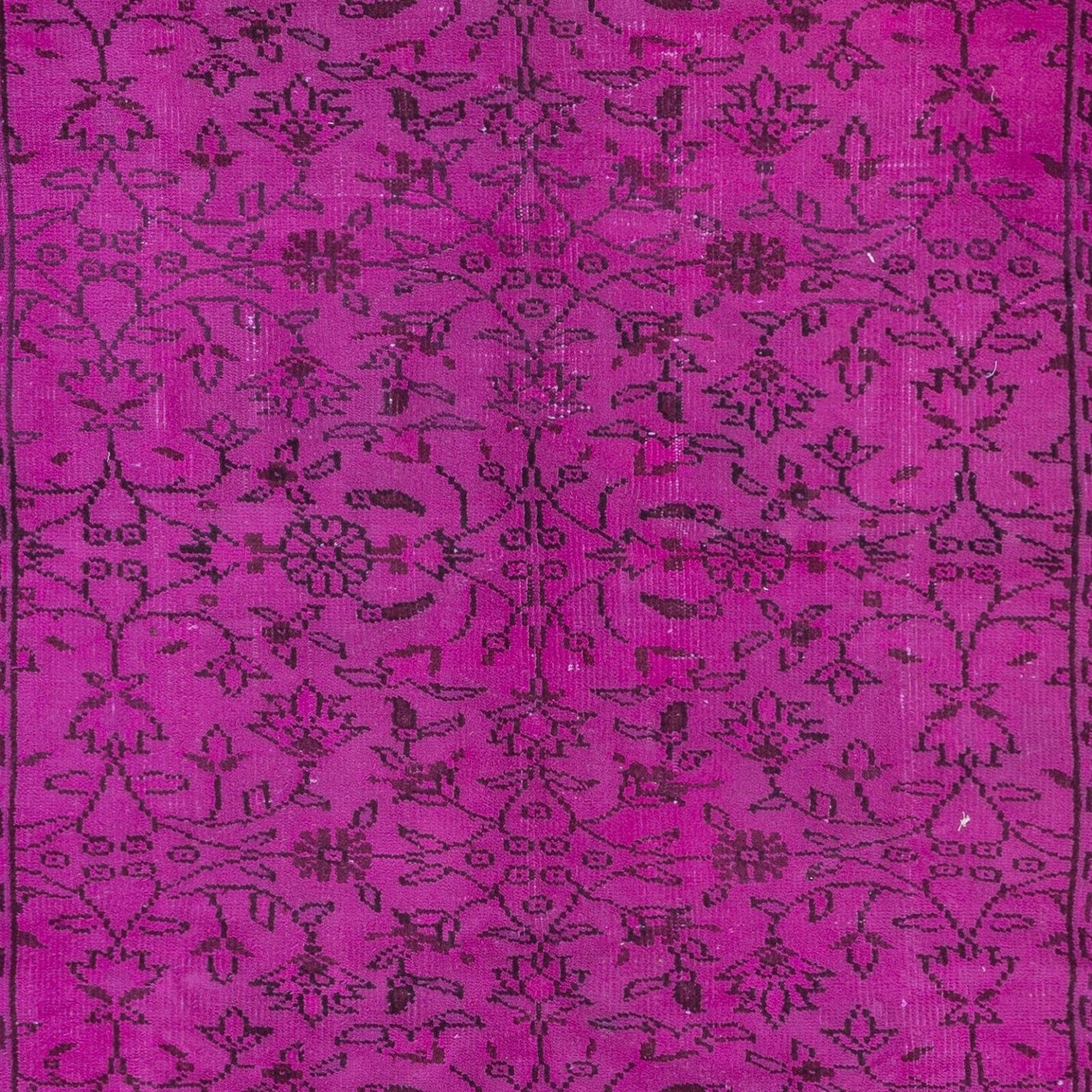 5.5x8.7 Ft Modern Floral Pattern Rug In Pink, Handwoven & Handknotted In Turkey photo 494.0