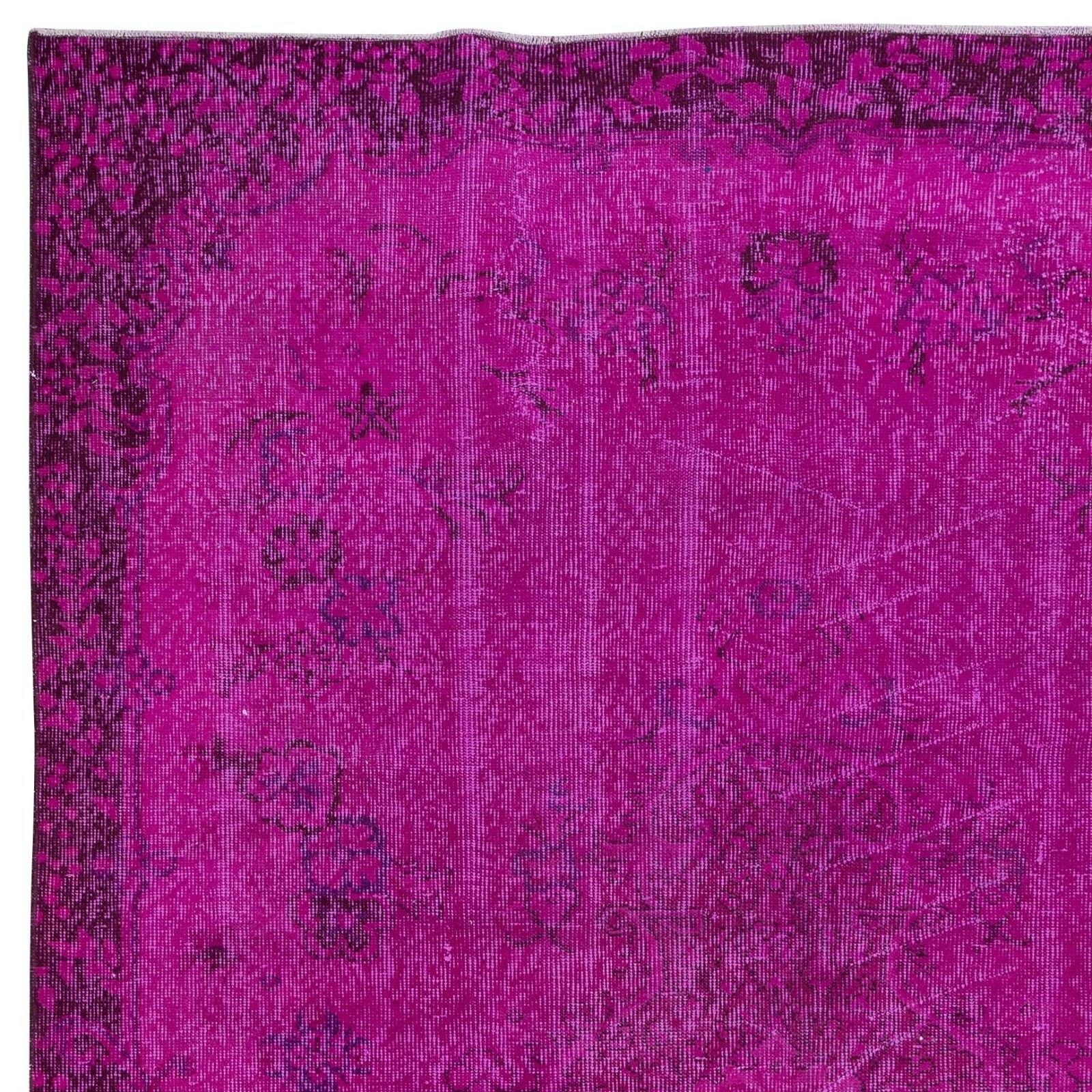 5.8x9.2 Ft Contemporary Handmade Floral Pattern Turkish Area Rug In Soft Pink photo Textiles