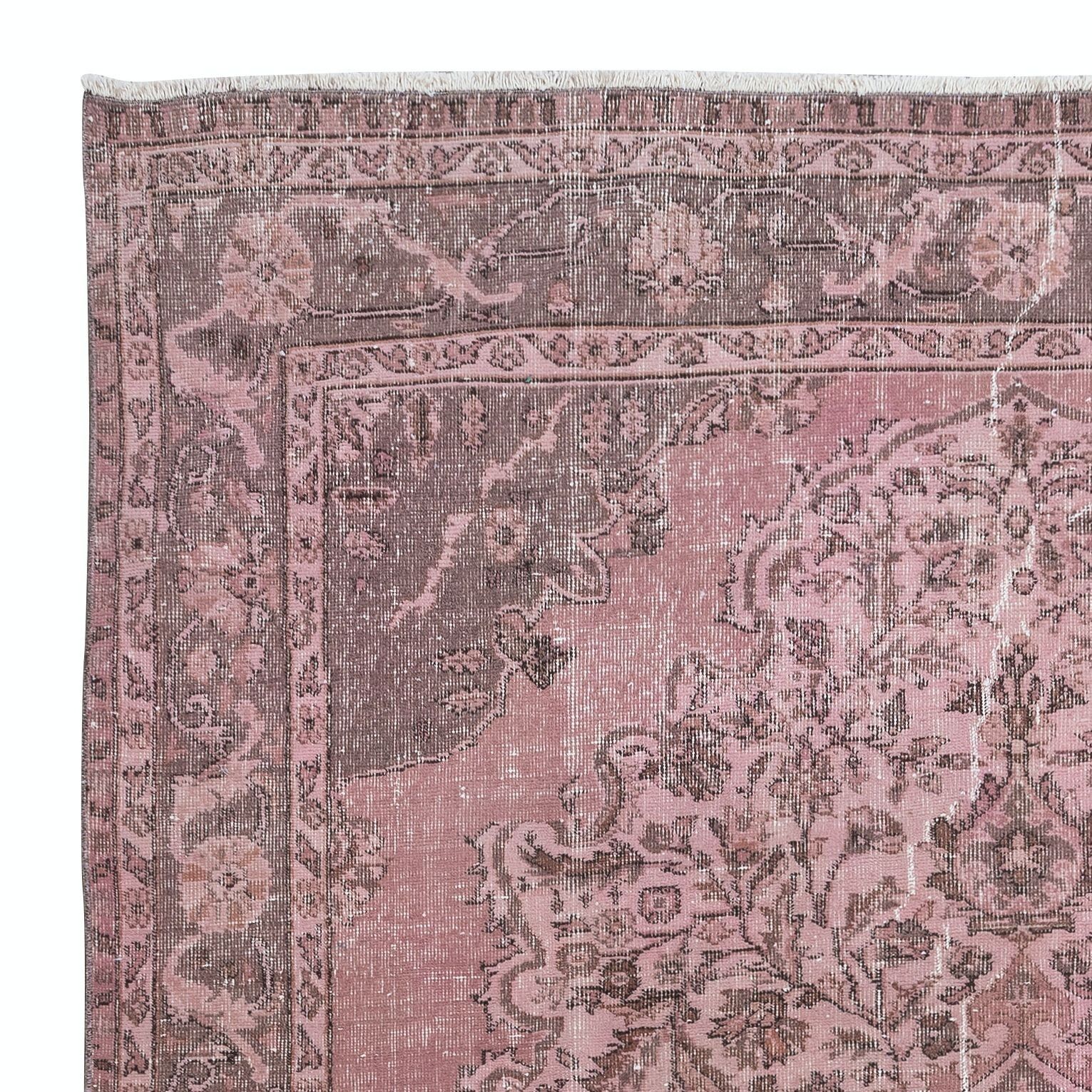 7x10.2 Ft One Of A Kind Contemporary Handmade Turkish Area Rug In Soft Pink photo Textiles