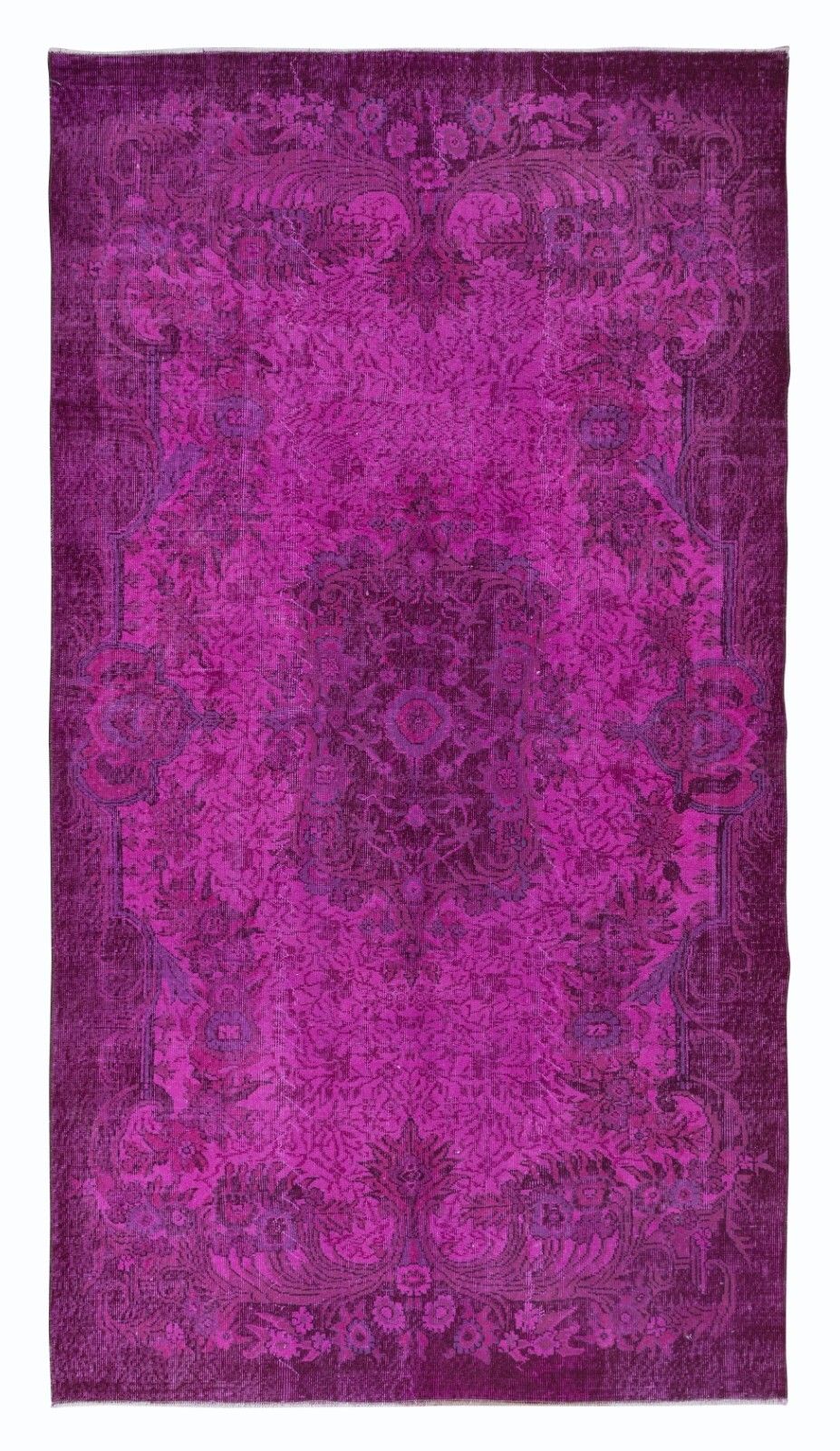 5.4x9.7 Ft Splendid Handmade Pink Area Rug, Modern Turkish Living Room Carpet