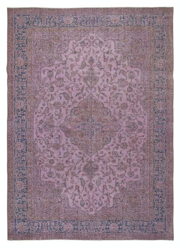 8.2x11 Ft Contemporary Hand Made Turkish Rug In Purple Color, Living Room Carpet