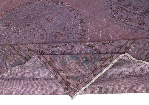 6.8x10.4 Ft Contemporary Wool Area Rug In Purple, Hand Made In Turkey photo for sale