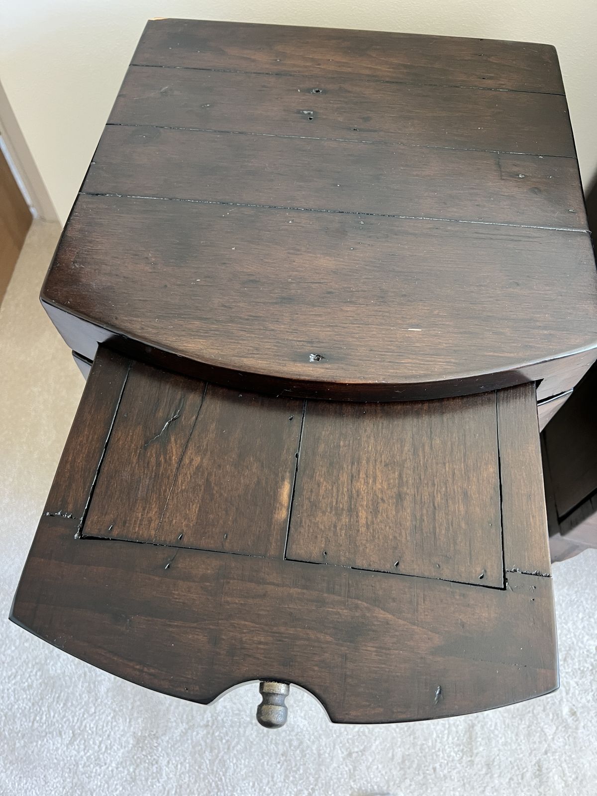 Barker And Stonehouse Solid Wood Navajos  Reclaimed 3 Drawer Bedside Table