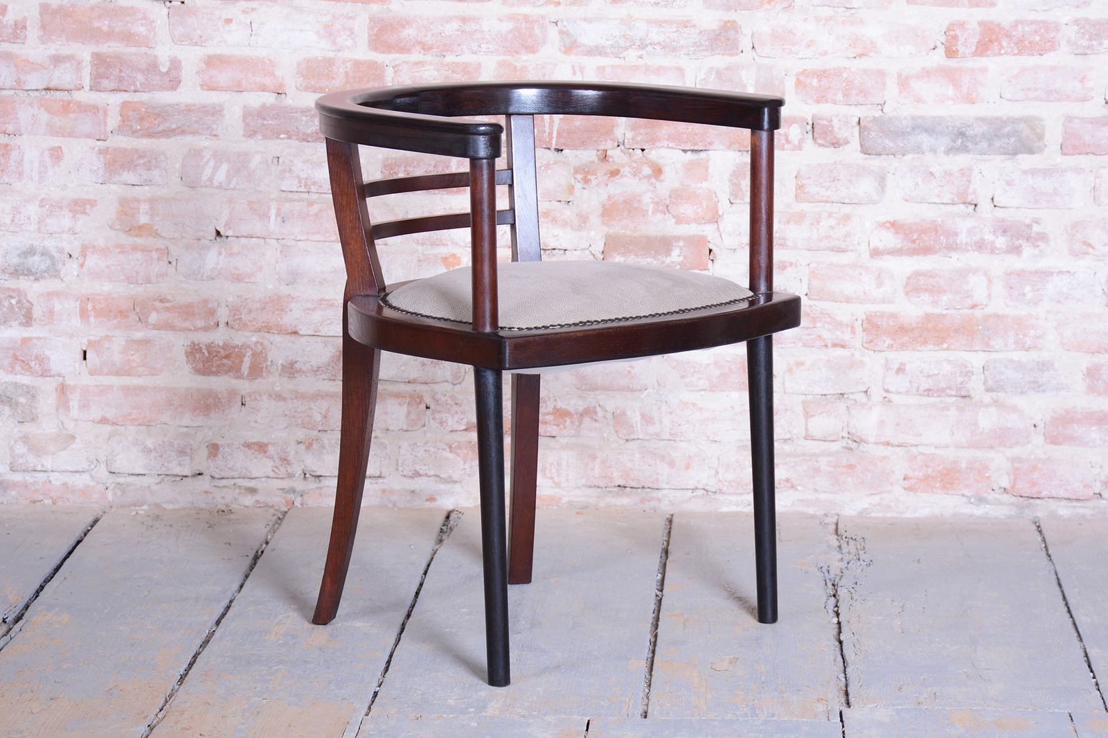 Restored Art Deco Armchair, Wien. Werkstätte, J. Hoffmann, Austria, 1910s photo furniture