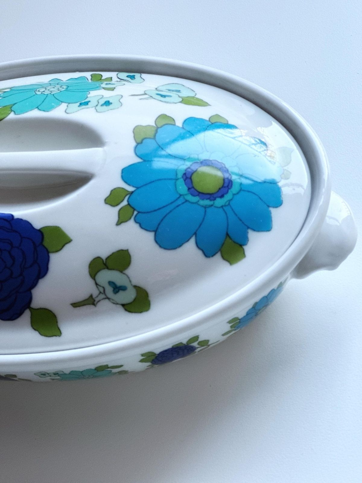 Pillivuyt French Porcelain Covered Casserole Dish 1970s With Serving Plate Rare Illustration photo vintage
