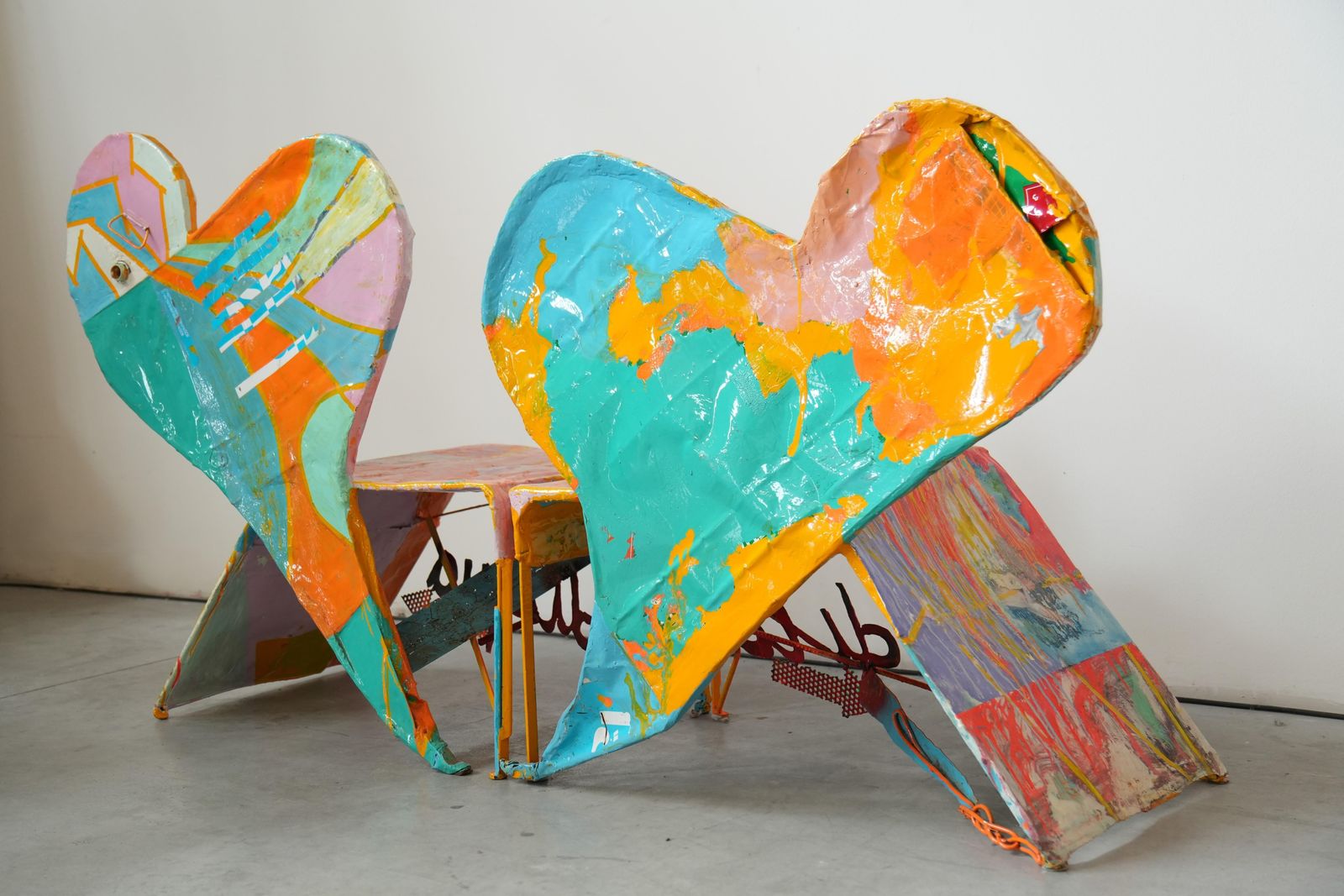 photo for sale Guido Coletti Sculptural Modular Chairs (1995)   Heart Shaped Abstract Collage