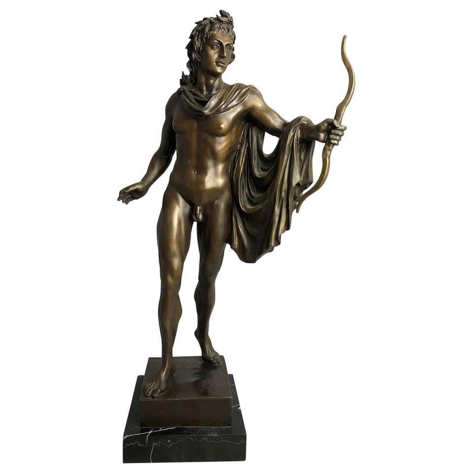 20th Century Bronze Statue Of Apollo The Greek God Of Archery