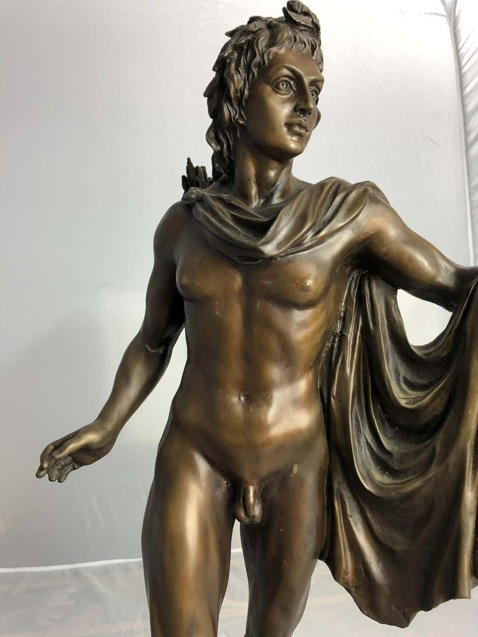 20th Century Bronze Statue Of Apollo The Greek God Of Archery photo 1200.0