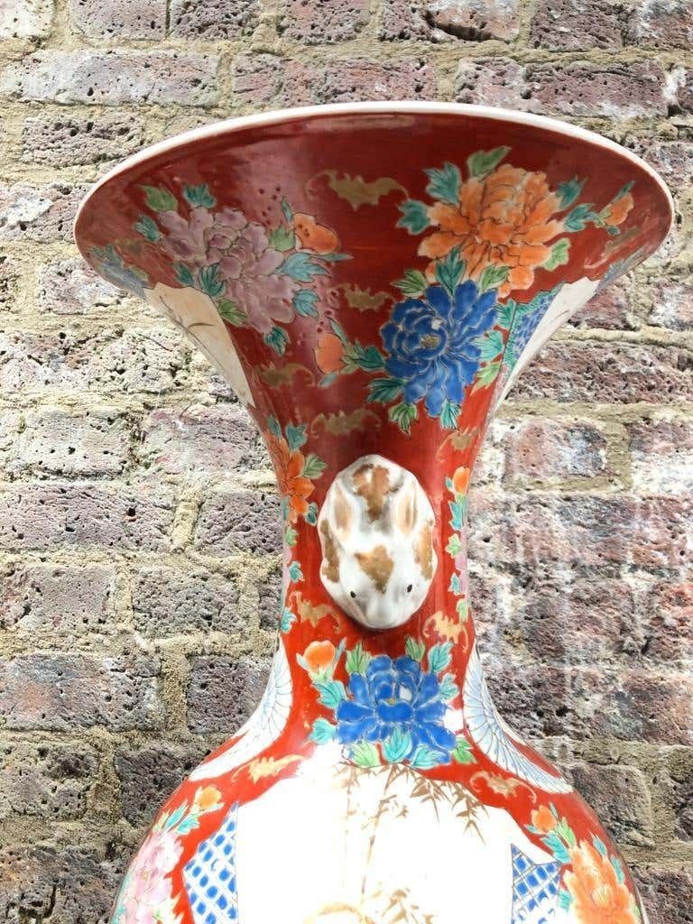 19th Century Pair, Japanese Meiiji Imari Porcelain Vases photo 8600.0