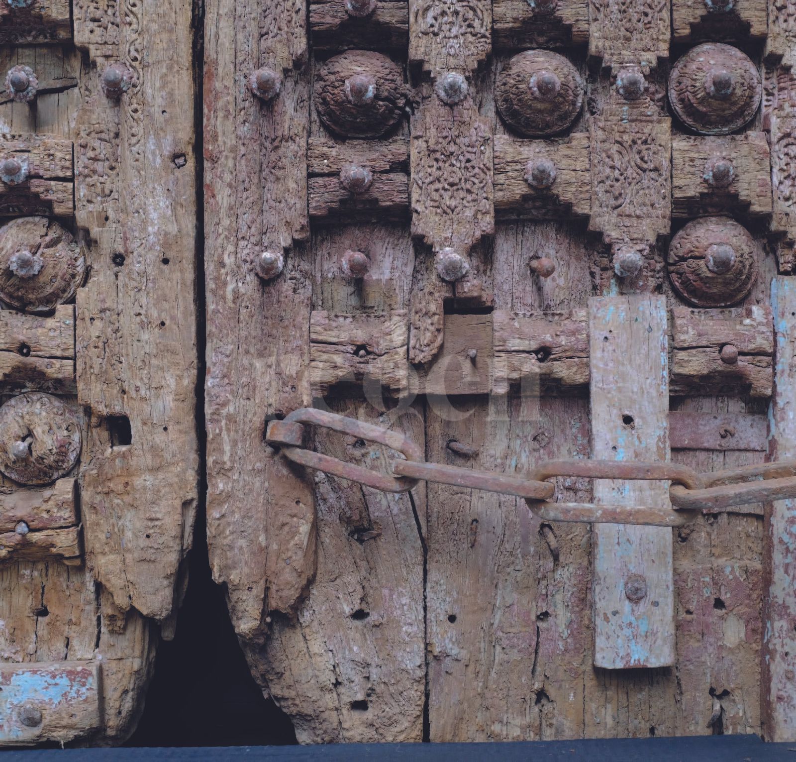 Antique Haveli Temple Door Circa Mid 16th Century photo 99000.0