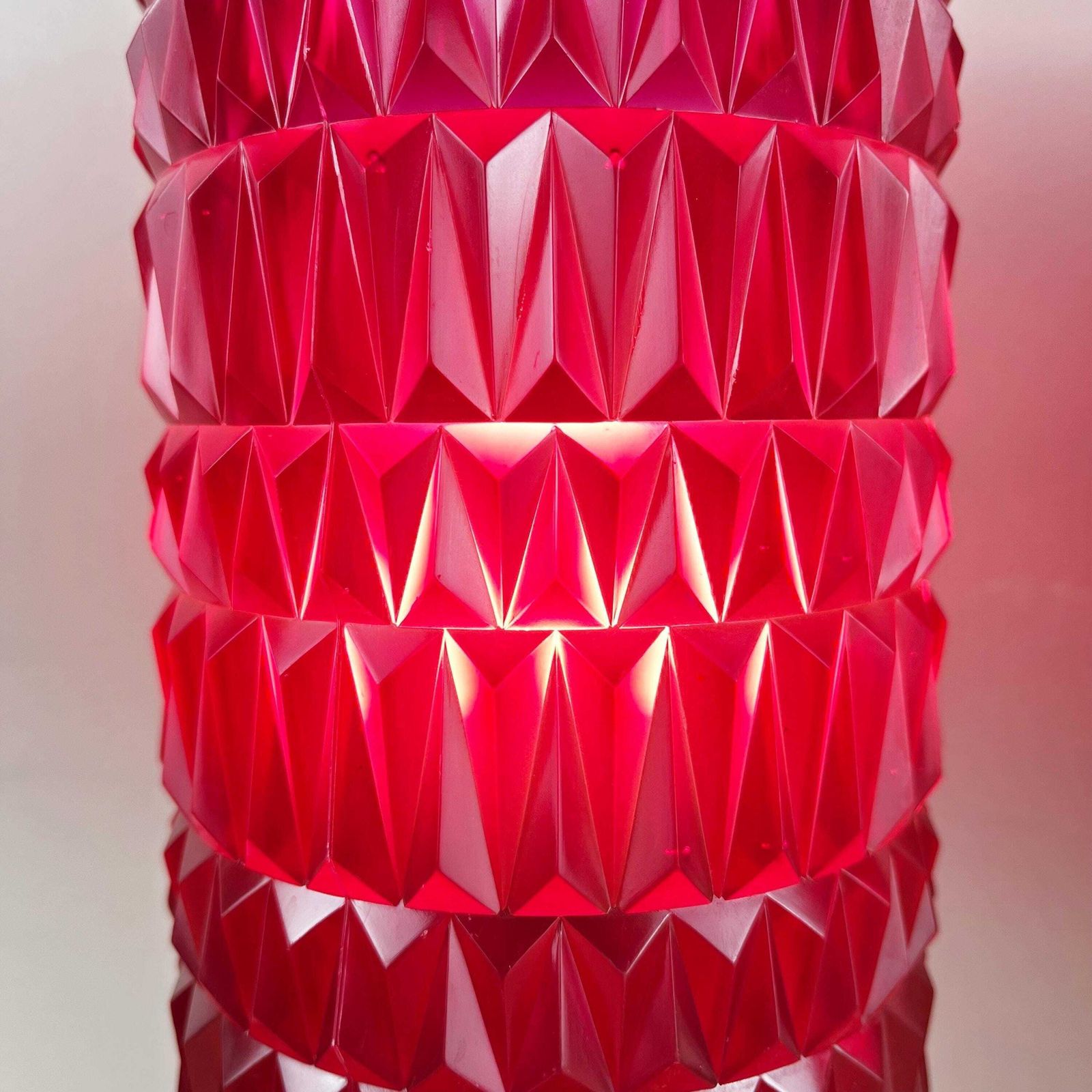 Pair Of Mid Century Atomic Burgundy Lamps photo vinterior