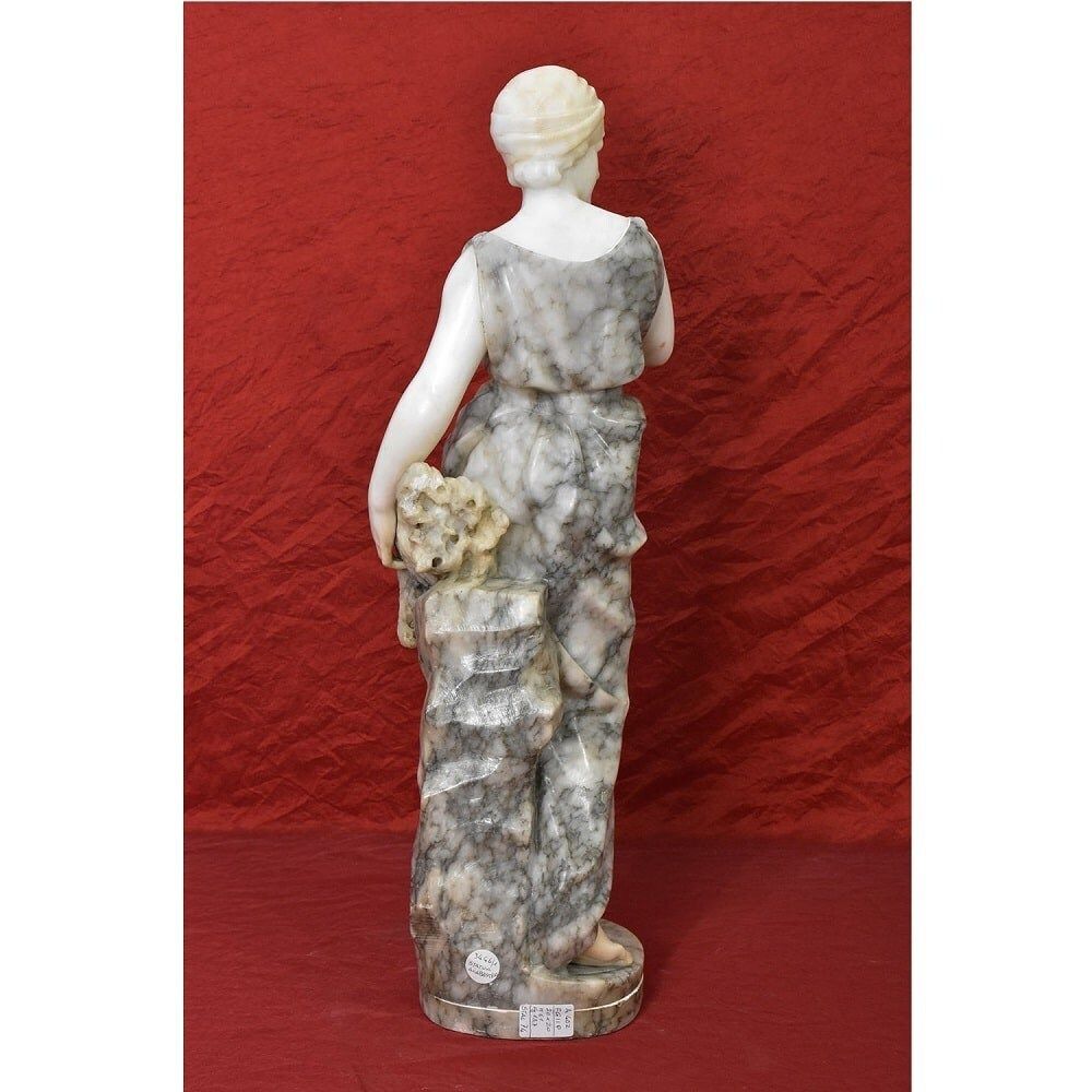 Home Decor Antique Statues, Alabaster And Marble, Woman Sculpture, Signed Pugi, XIX Century. (Stal74) photo