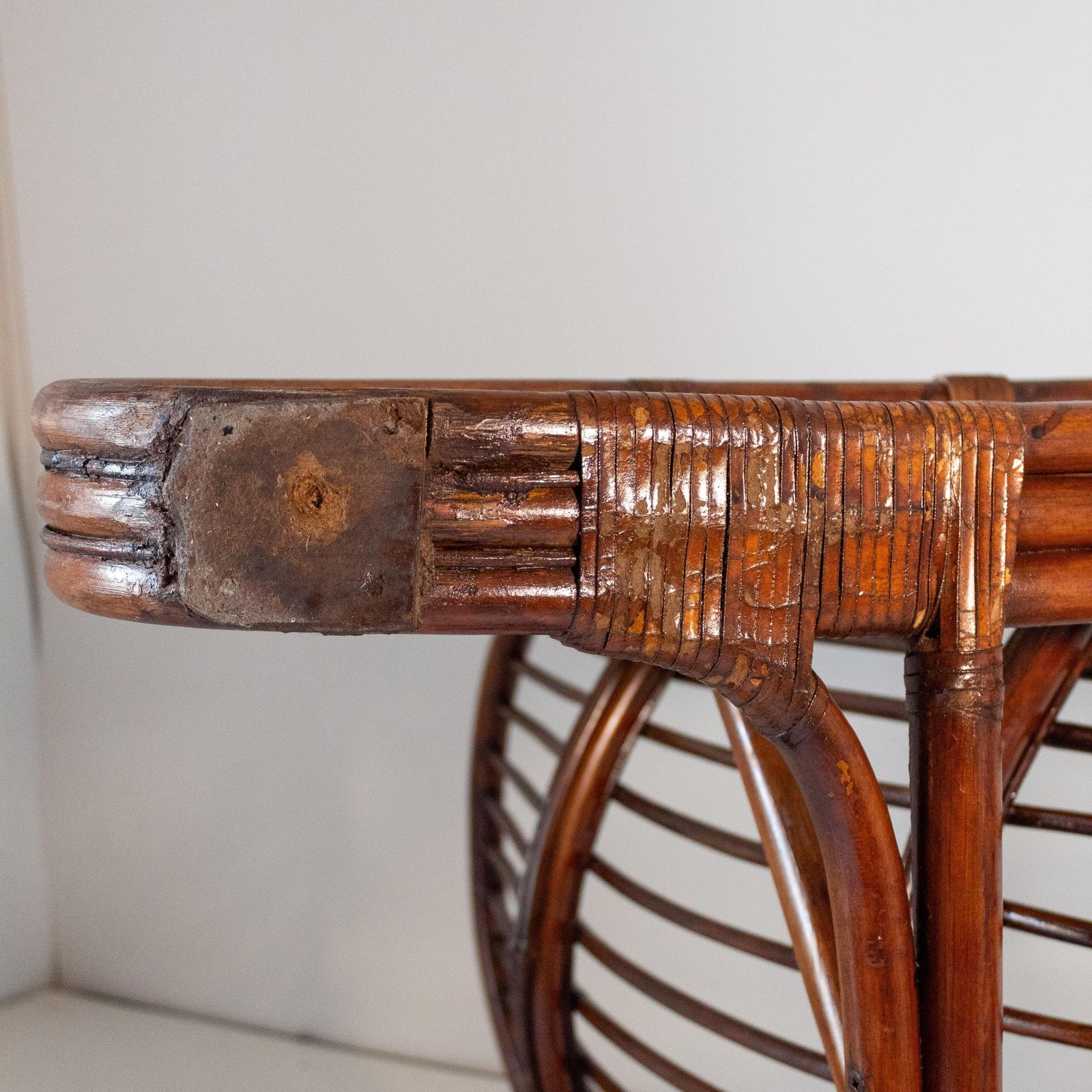 Mid Century Modern Bamboo Armchair In The Style Of Tito Agnoli, Italy 1960s photo buy
