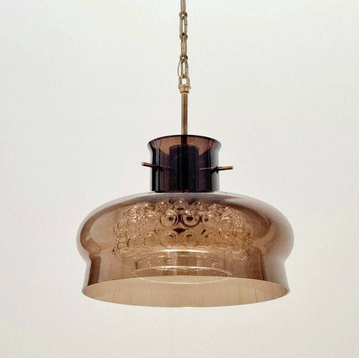 Mid Century Scandinavian Glass Ceiling Light Neptune Model By Carl Fagerlund For Orrefors, 1960s photo vinterior