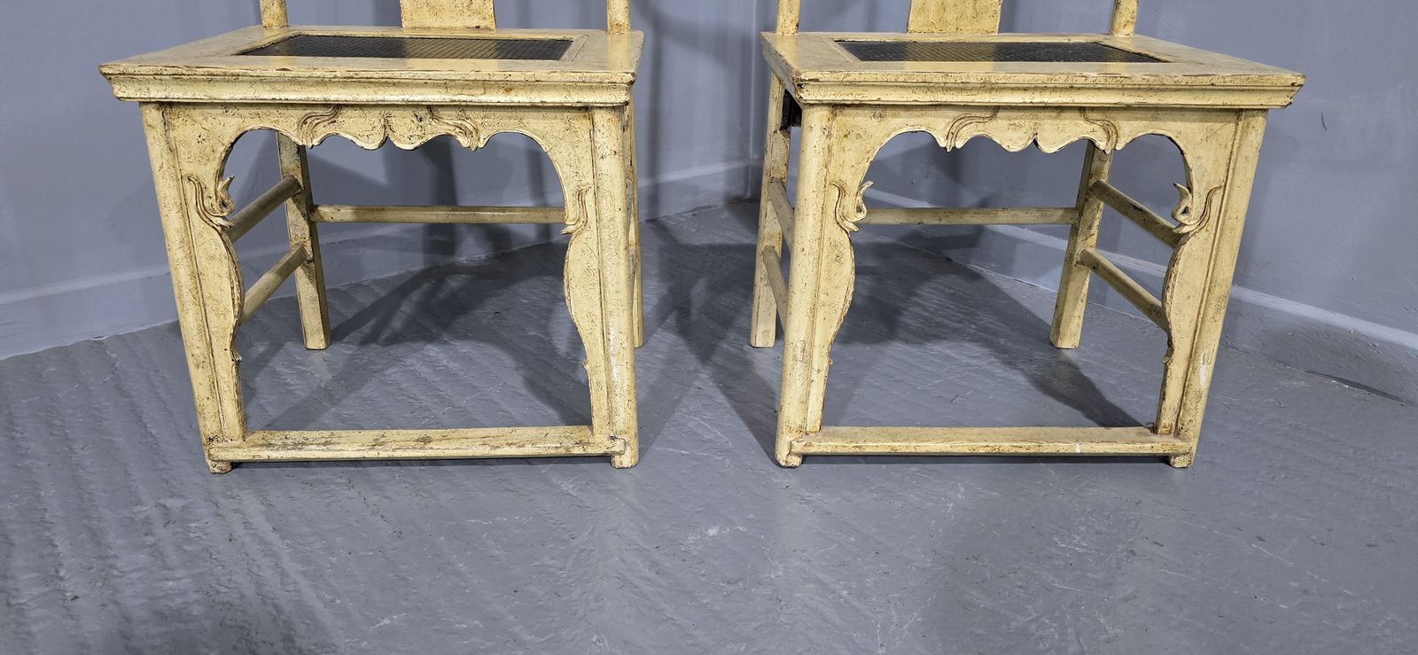 Good Pair Chinese Hall Chairs, 1800s photo vinterior