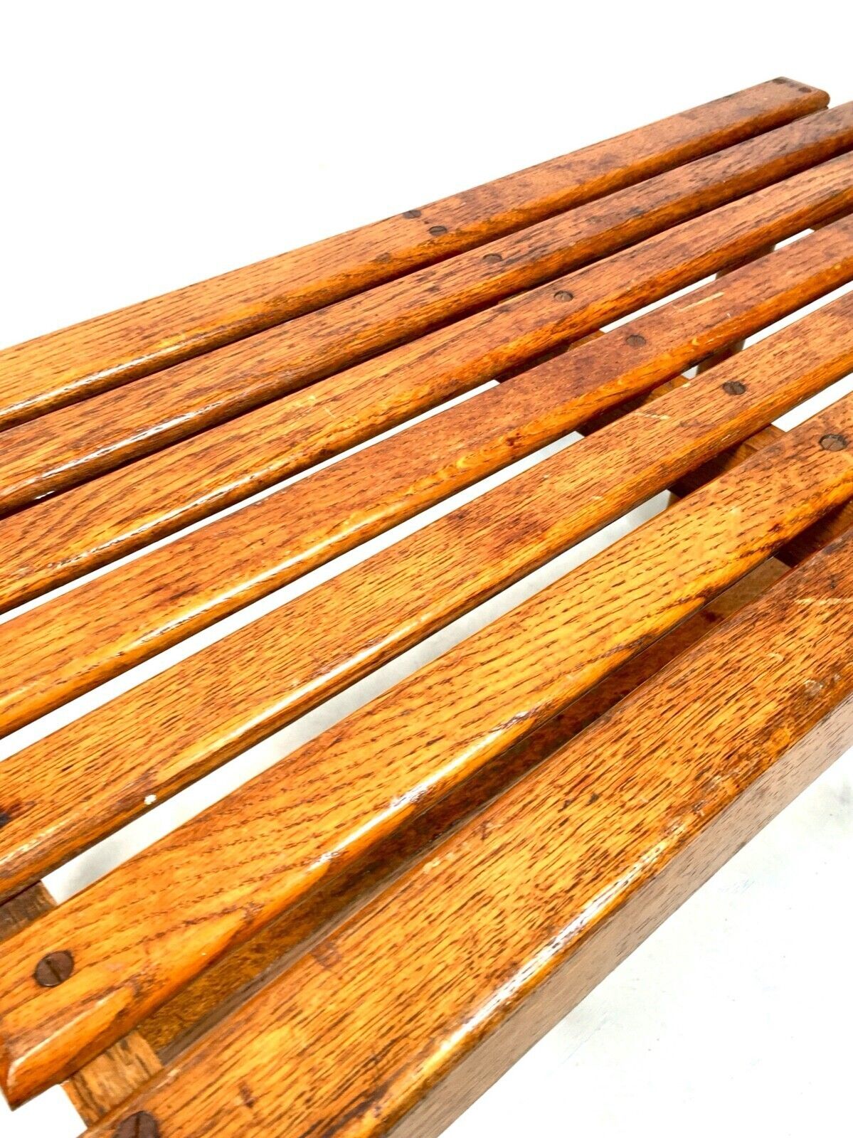 Antique Wooden Original Hotel Used Oak Luggage Rack Storage / Table / C.1900 photo 279.0