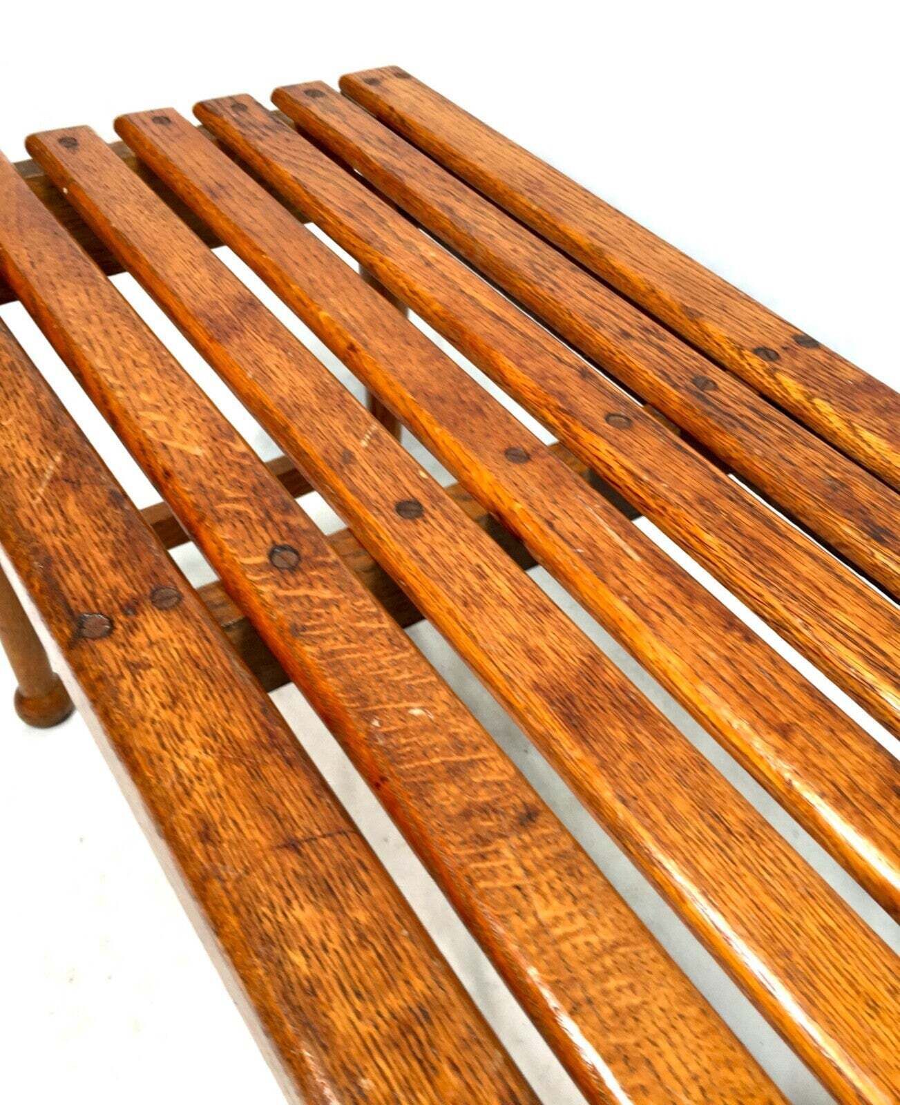 Antique Wooden Original Hotel Used Oak Luggage Rack Storage / Table / C.1900 photo vinterior